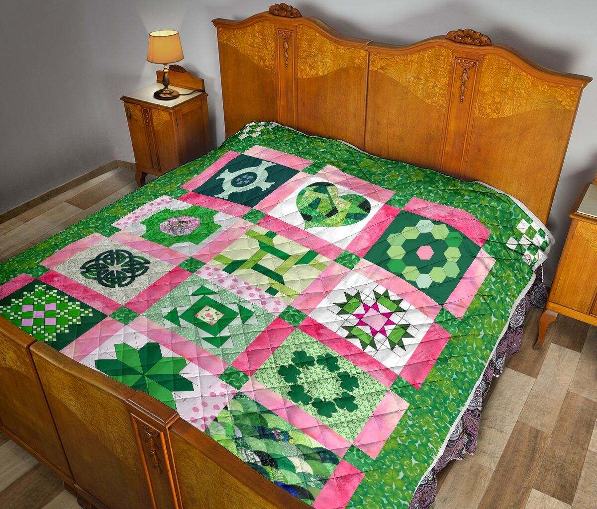 IRISH PATTERN GREEN QUILT DHC281111491DD
