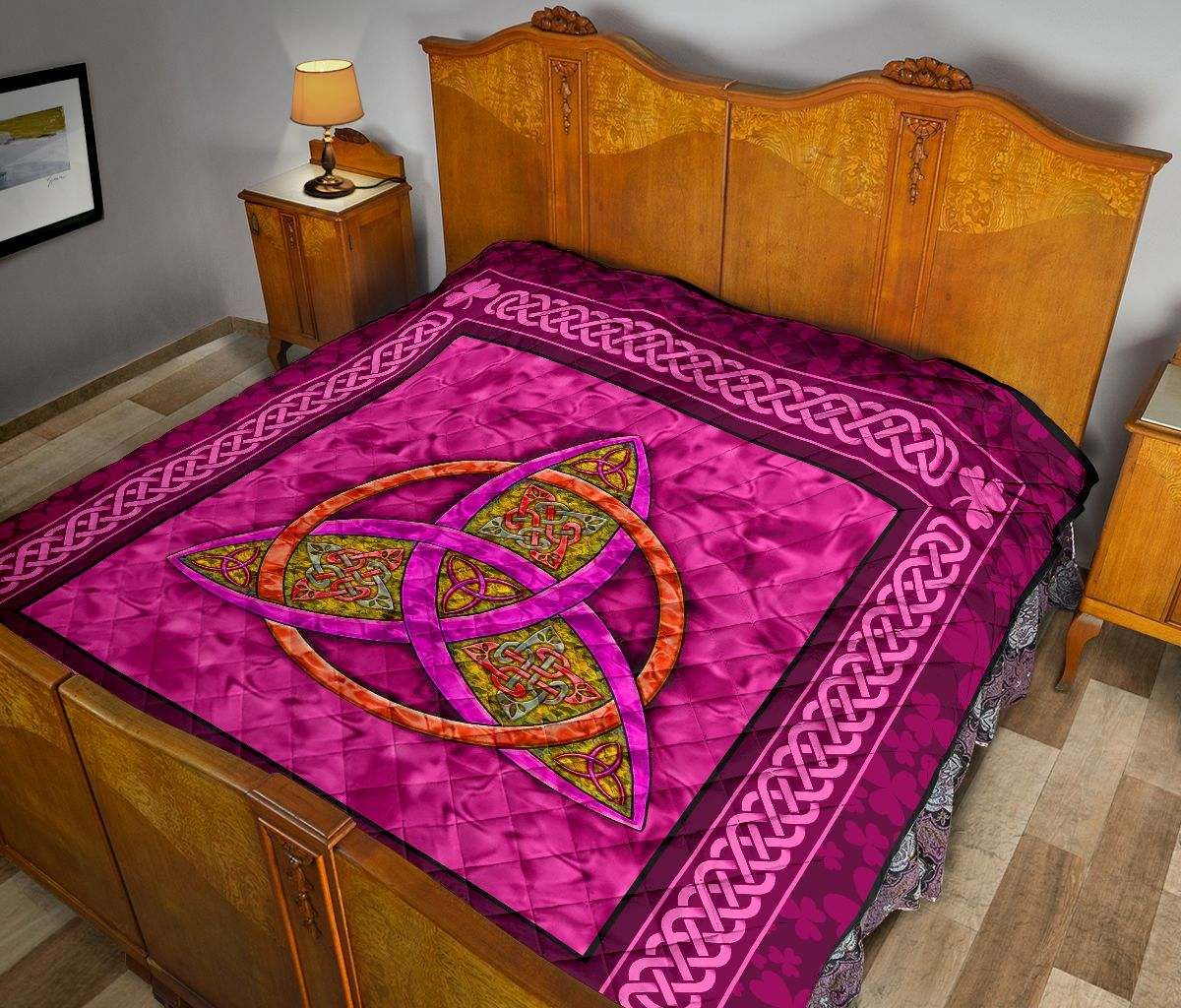 IRISH PROTECTION PINK CELTIC QUILT DHC281111421DD