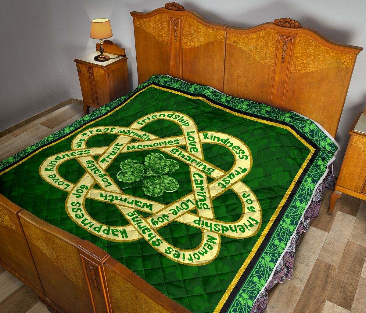 IRISH SHAMROCK GREEN QUILT DHC281111427DD