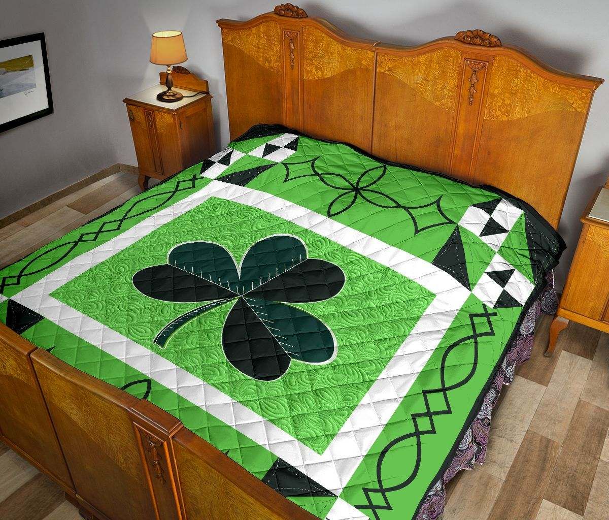 IRISH SHAMROCK QUILT kd DHC281111423DD