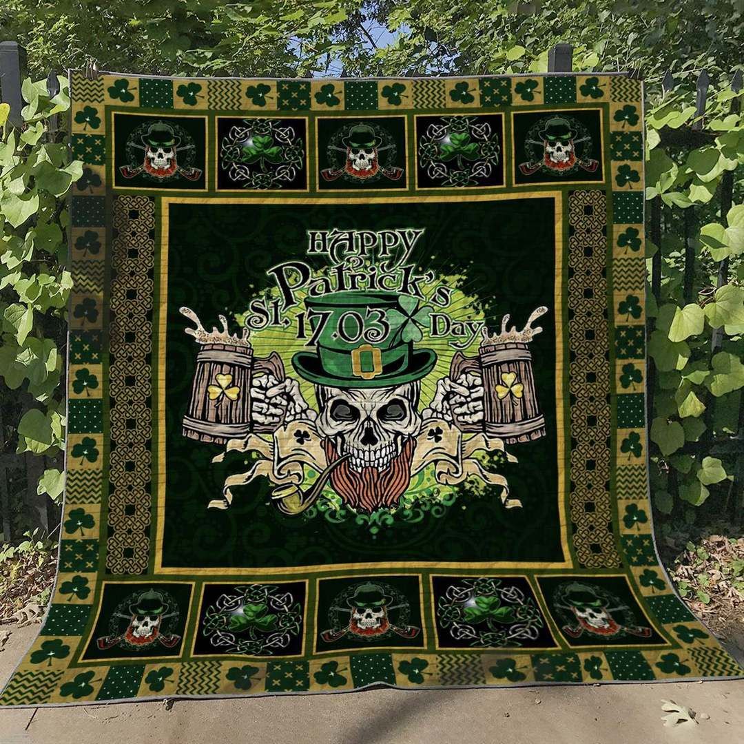 Irish Skull HN060616 Quilt Blanket