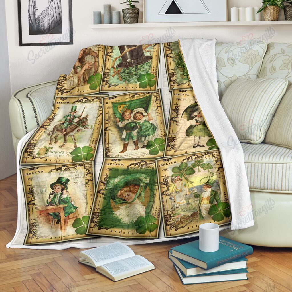 Irish – Vintage St Patrick’s Day Fleece Blanket
