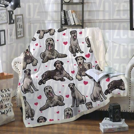 Irish Wolfhound Sherpa Fleece Blanket