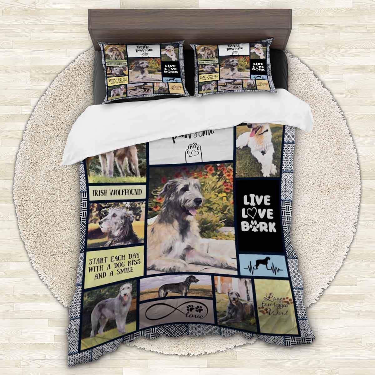 Irish Wolfhound Pawsome Bedding Set