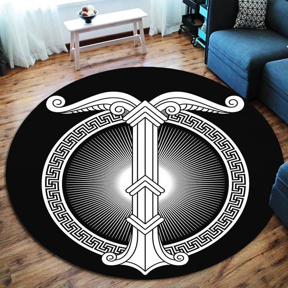Irminsul Symbol Round Carpet