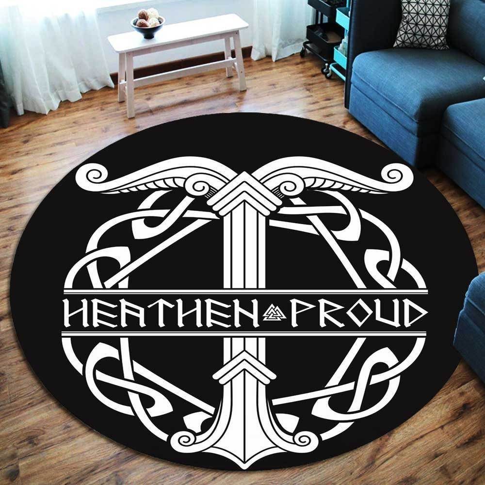 Irminsul Symbol Round Carpet