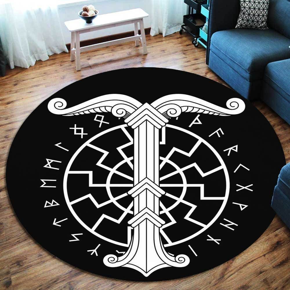 Irminsul Symbol Round Carpet