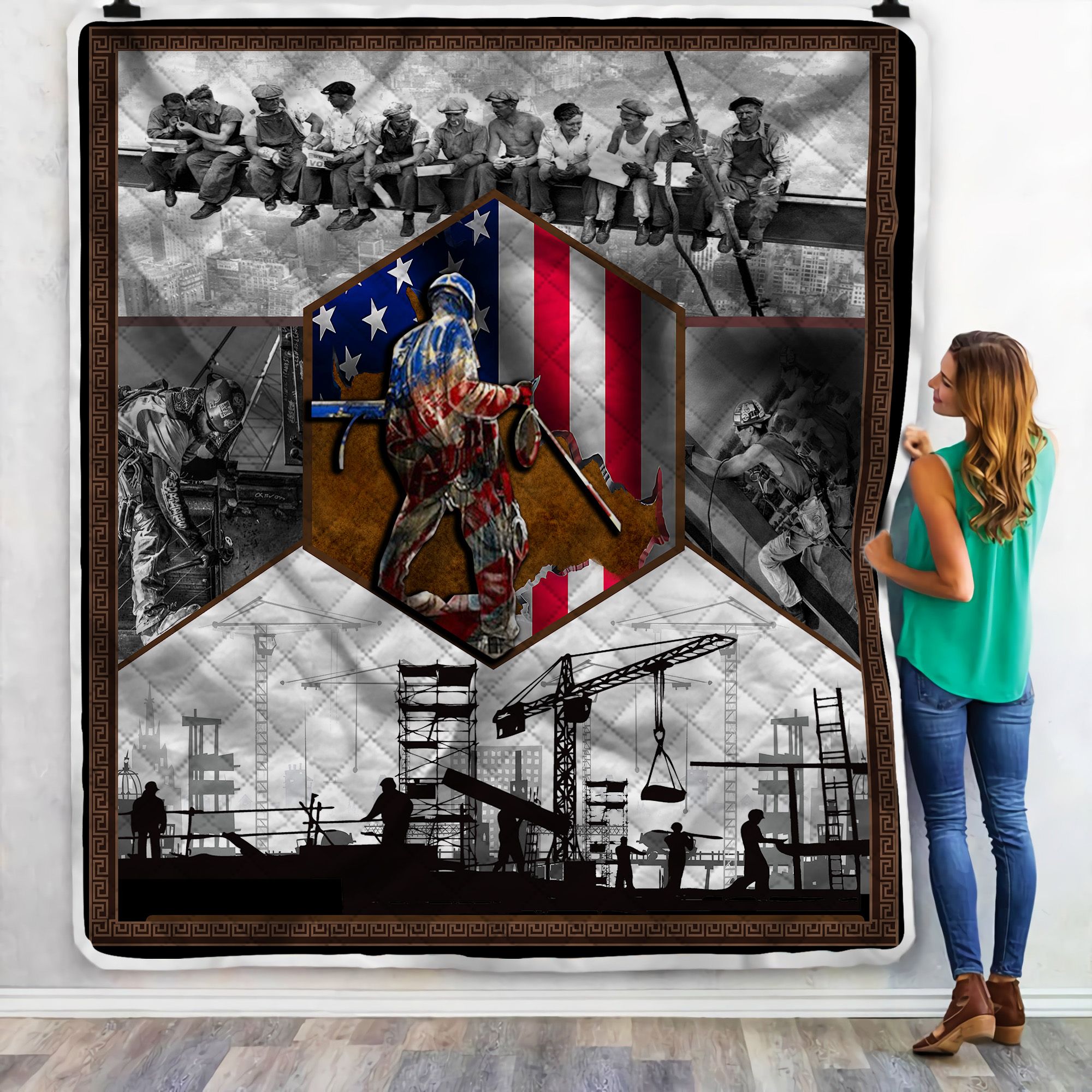 Iron Worker Fleece Blanket