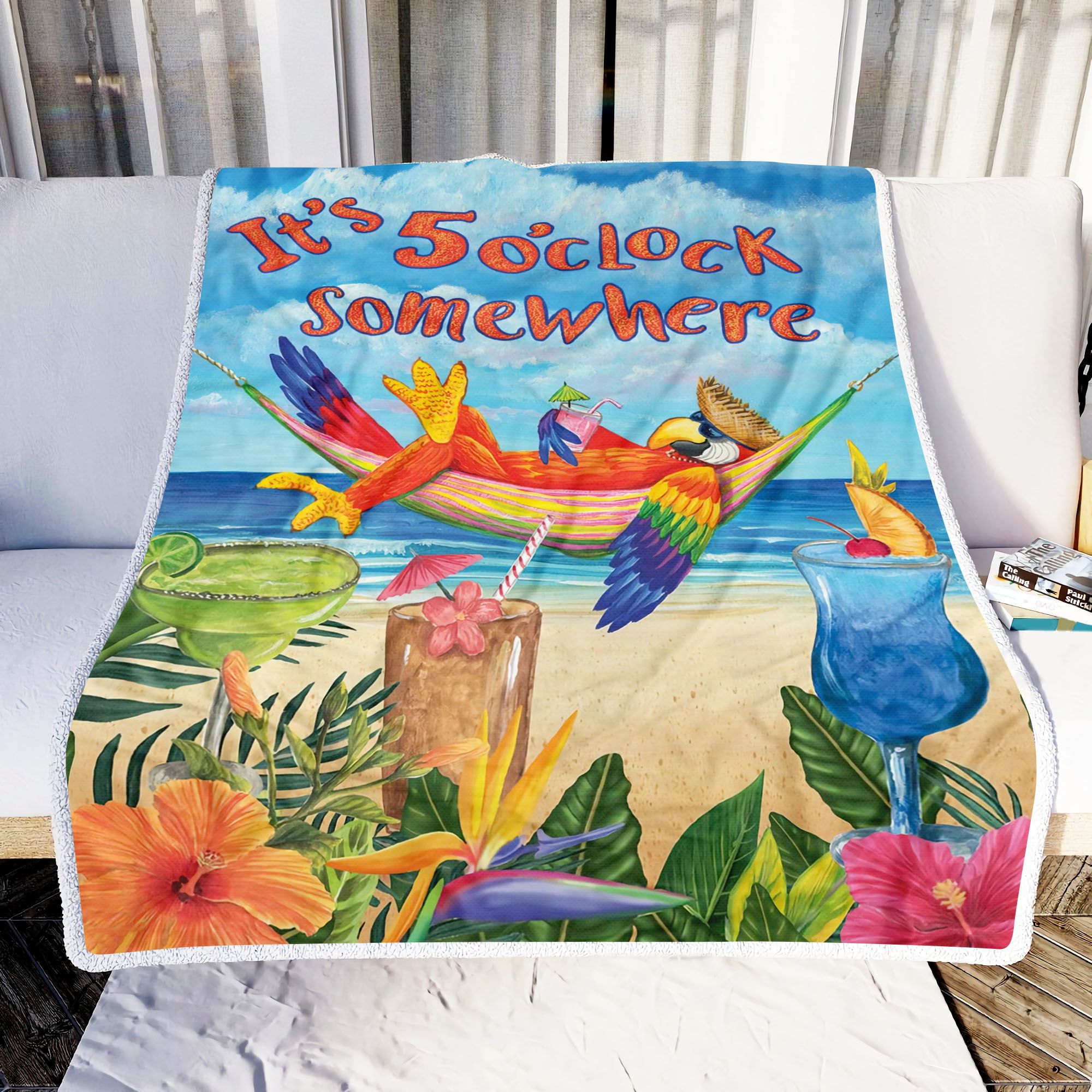 It Is Five Oclock Somewhere Fleece Blanket