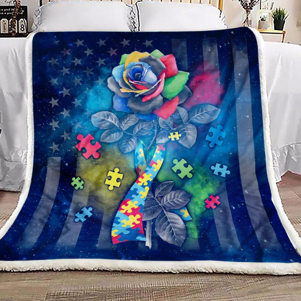 It Is Ok To Be Different Autism Awareness Fleece Blanket