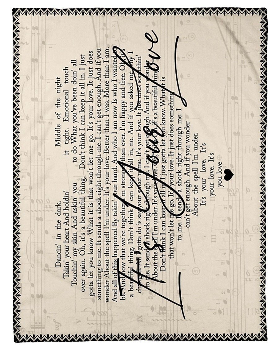 It’s Your Love Lyrics Gifts For Music Lovers Fleece Blanket