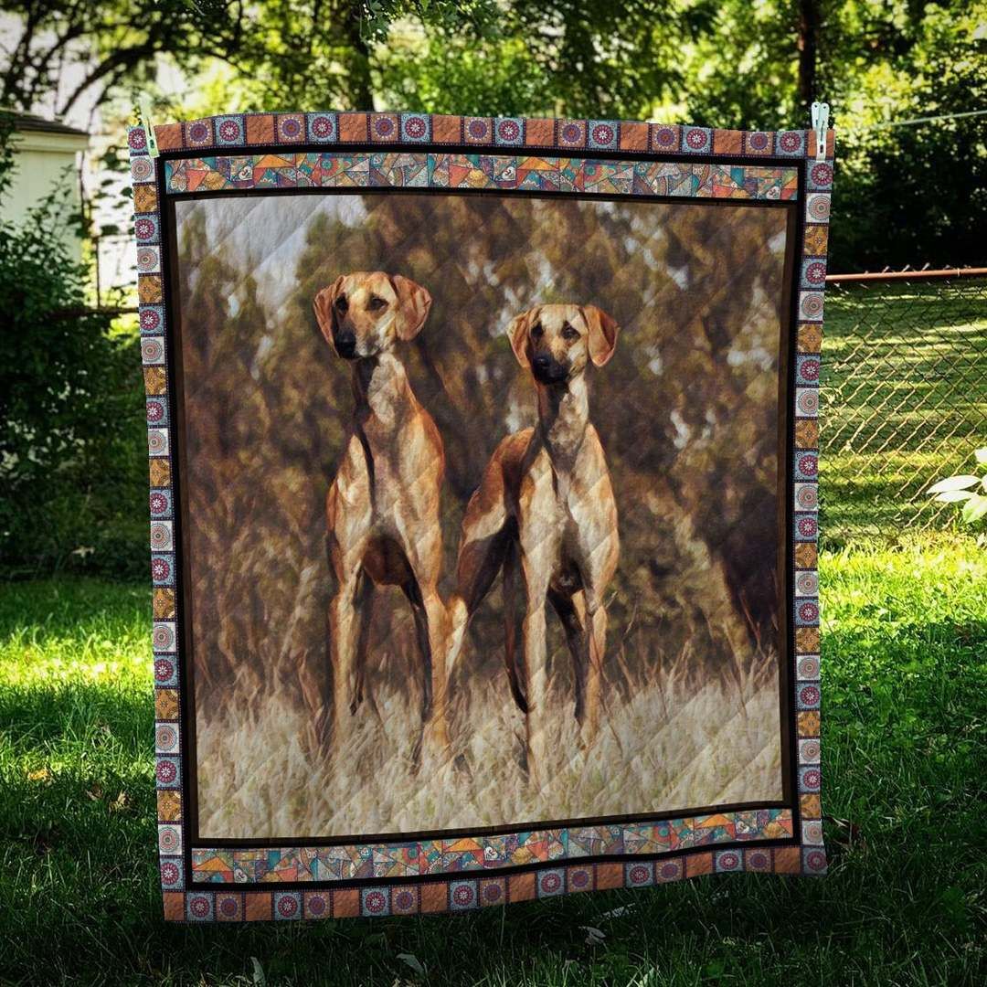 Italian Greyhound Friend CL10100164MDQ Quilt Blanket