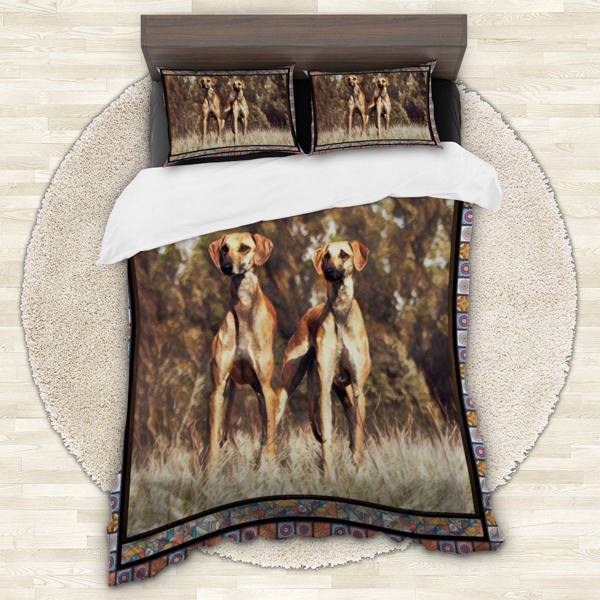 Italian Greyhound Friend Bedding Set