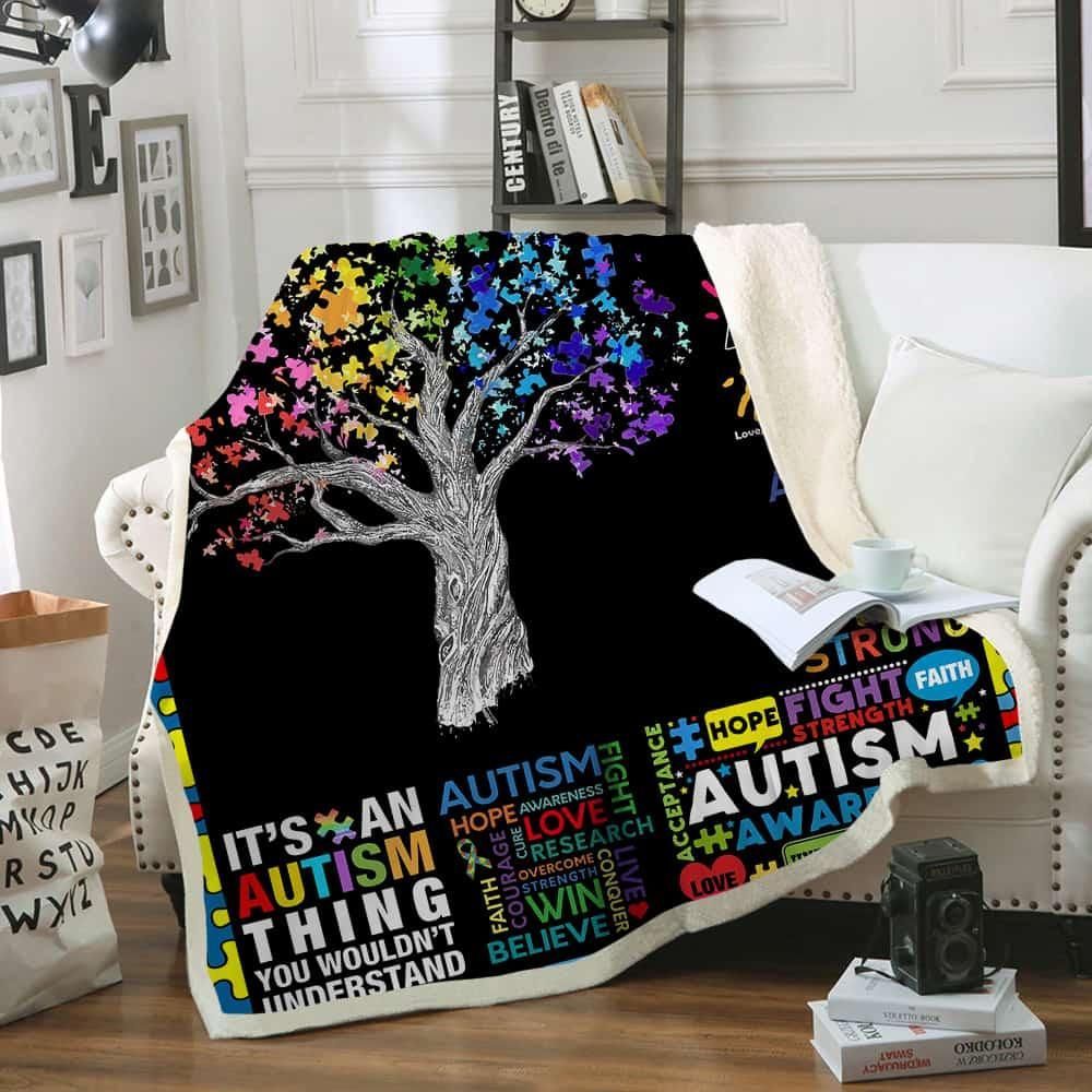 Its An Autism Sherpa Fleece Blanket