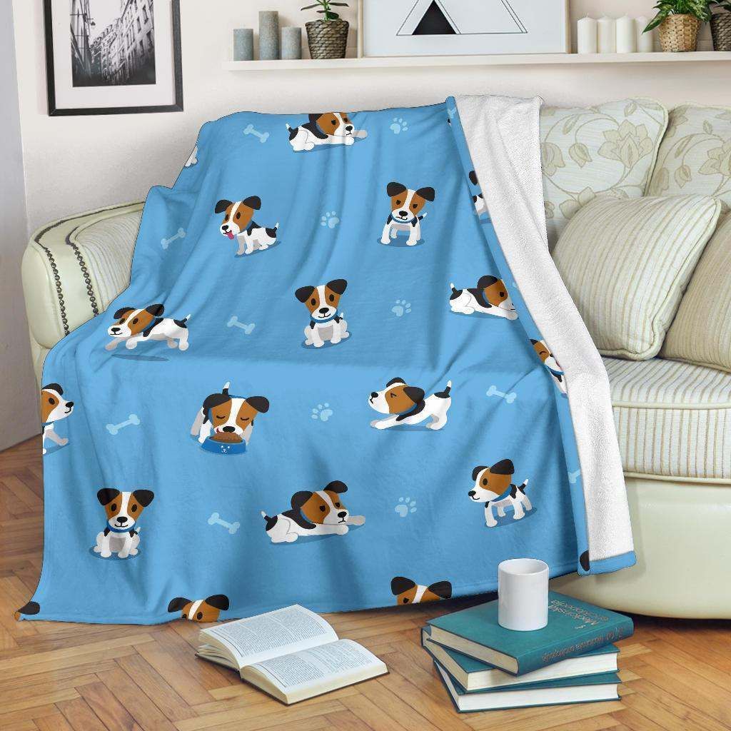 Jack Russell Dog Sherpa Fleece Blanket