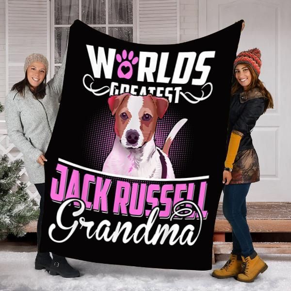 Jack Russell Dog Sherpa Fleece Blanket