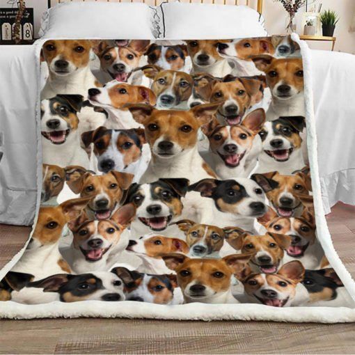 Jack Russell Dog Sherpa Fleece Blanket