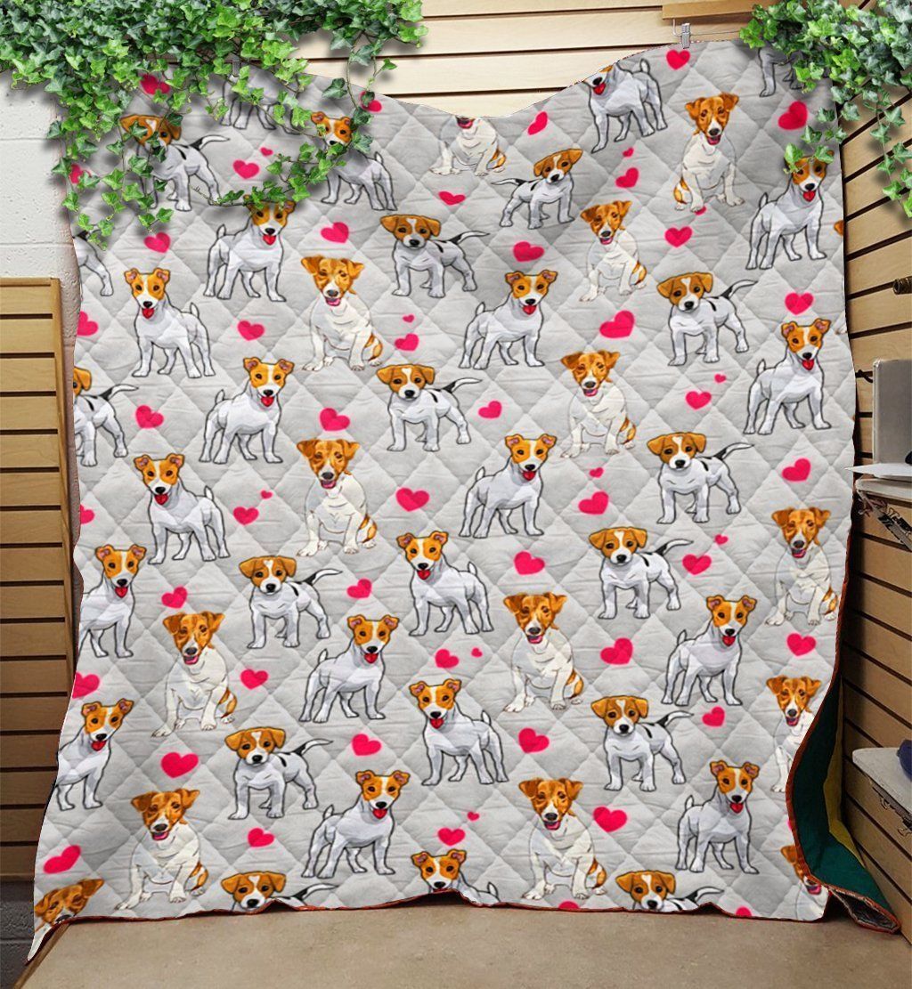 Jack Russell Terrier Dog Gift For Dog Lovers Quilt Blanket