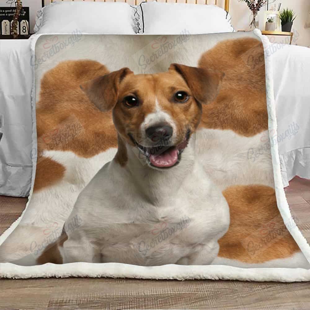 Jack Russell Terrier Dog Smile Fleece Blanket