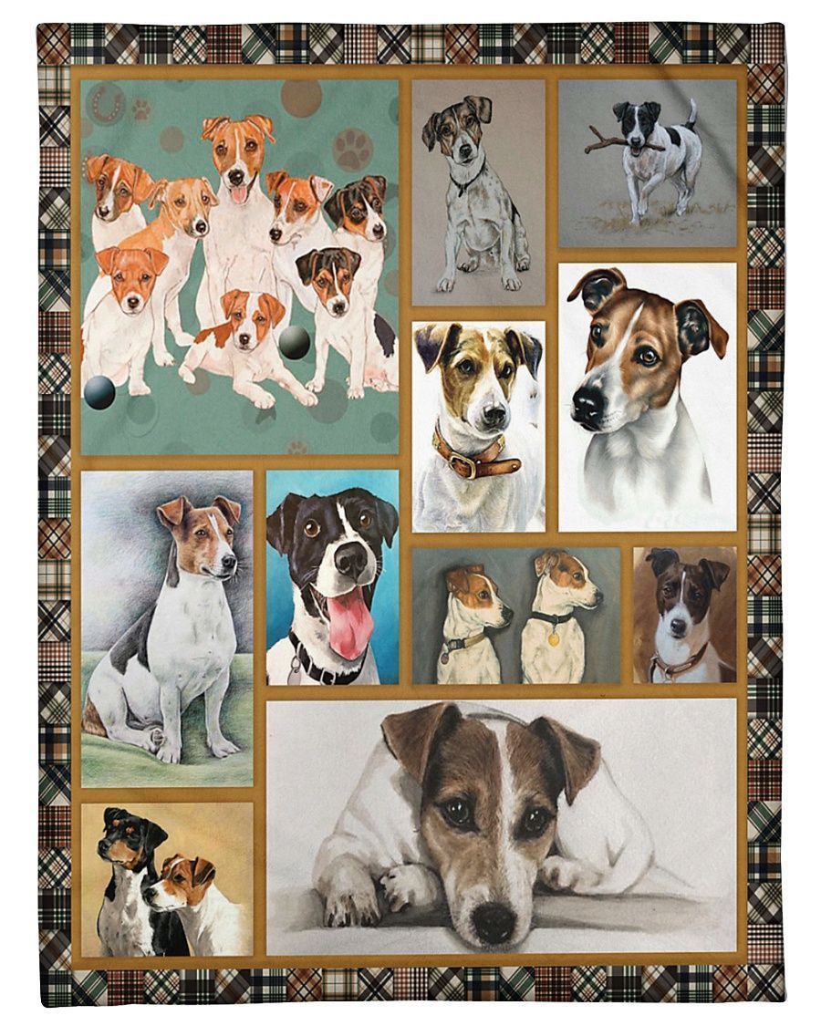 Jack Russell Terrier Sherpa Fleece Blanket