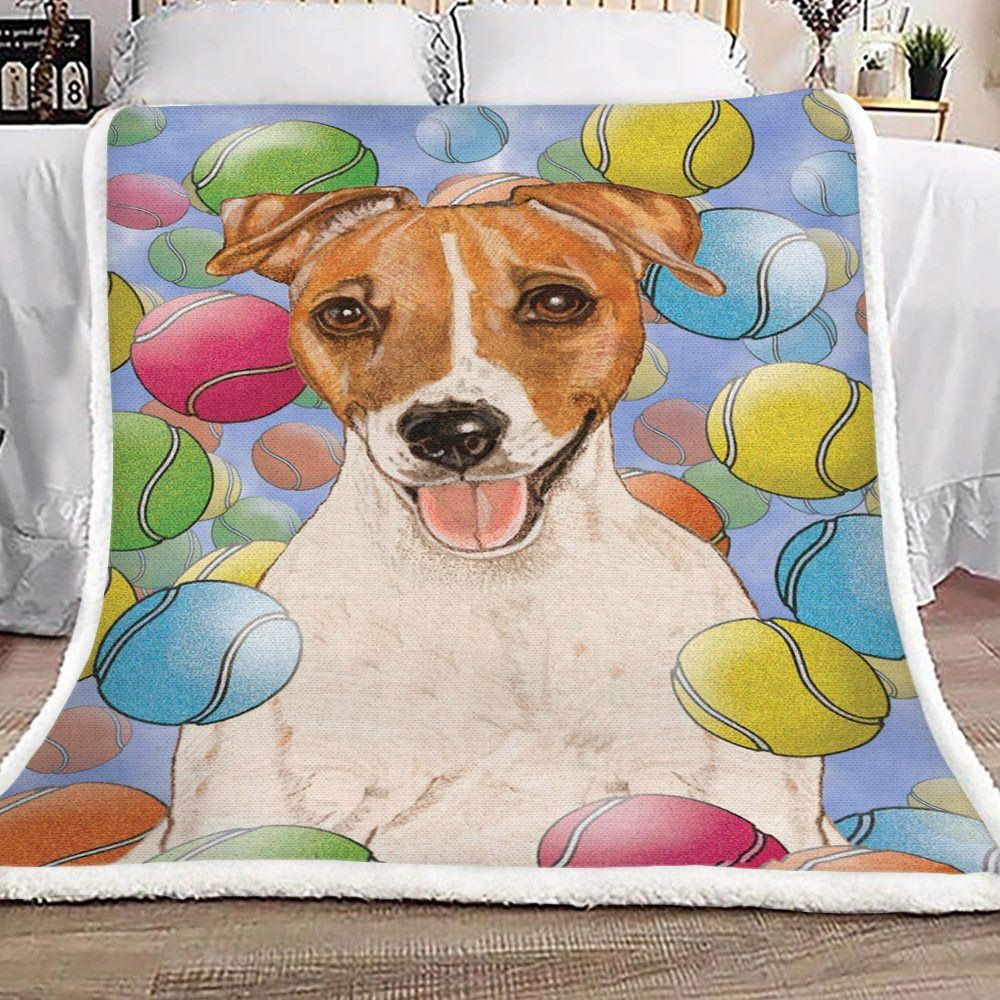 Jack Russell Terrier Tennis Sherpa Fleece