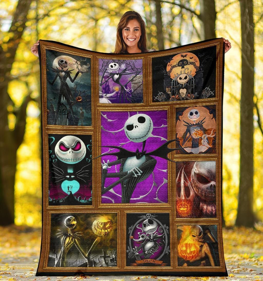 Jack Skellington Pumpkin King Printed Fleece Blanket
