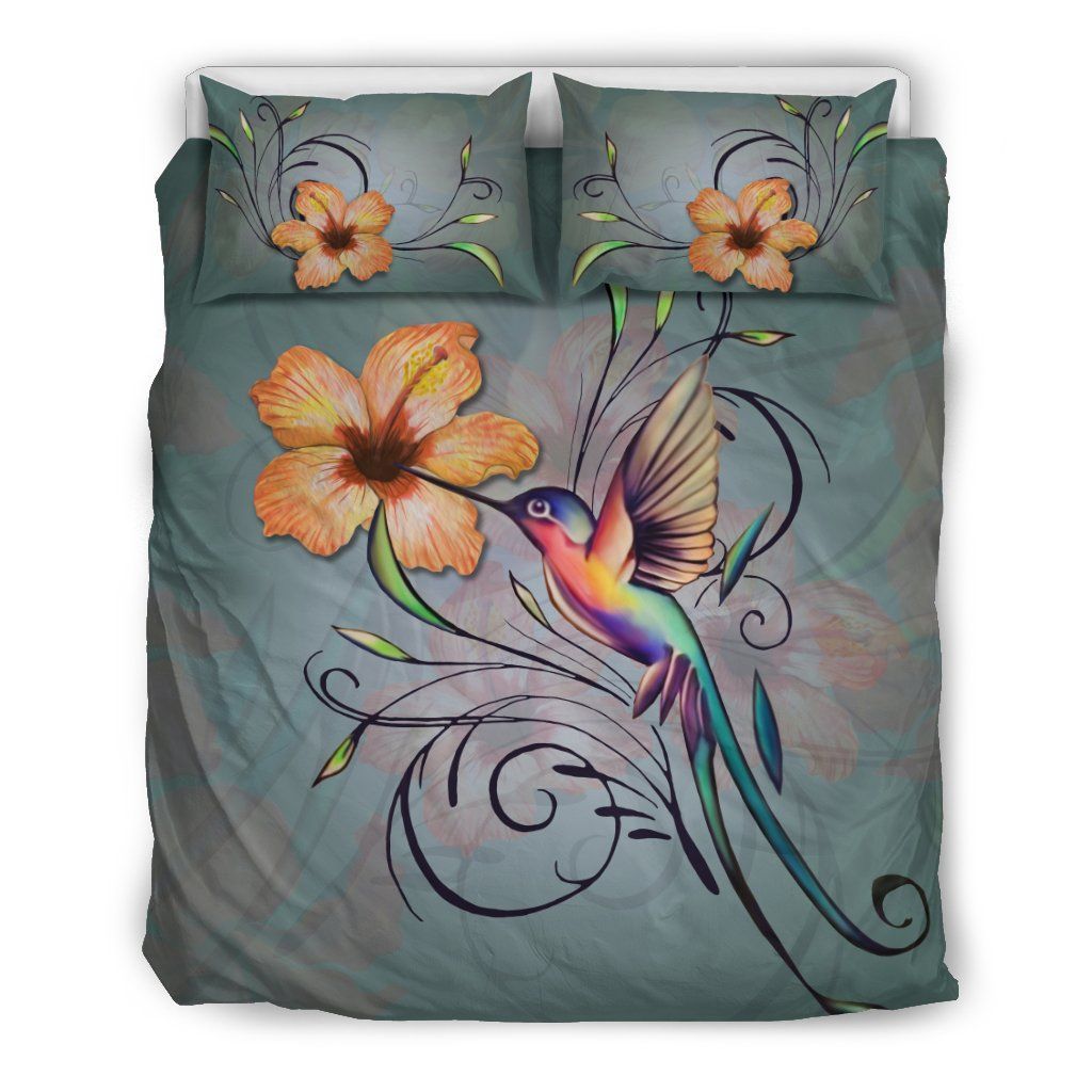 Jamaica Doctor Bird And Hibiscus Flower Bedding Set