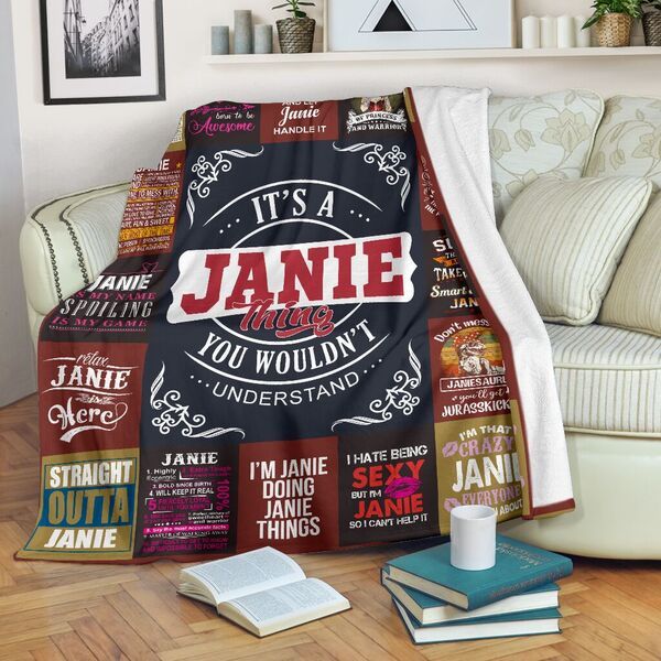 Janie Premium Fleece Blanket Personalized