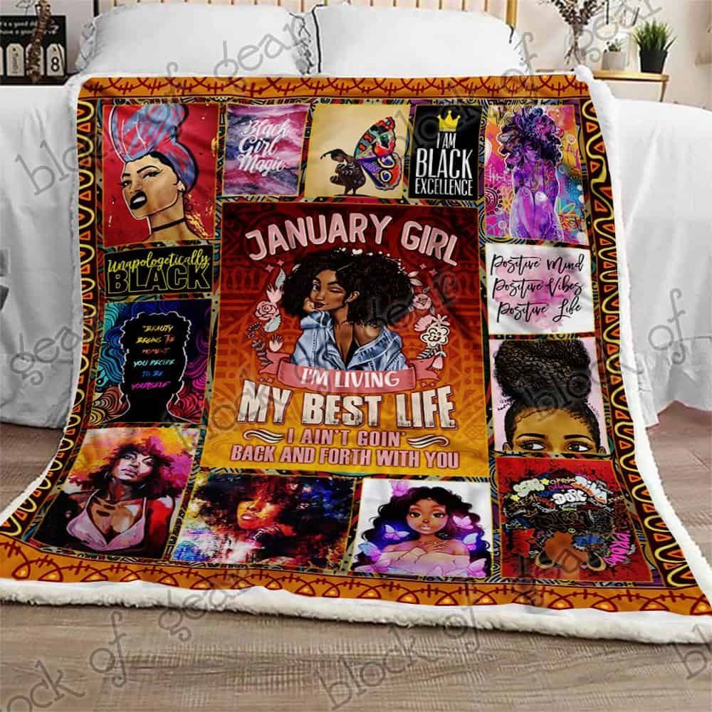 January Girl Fleece Blanket