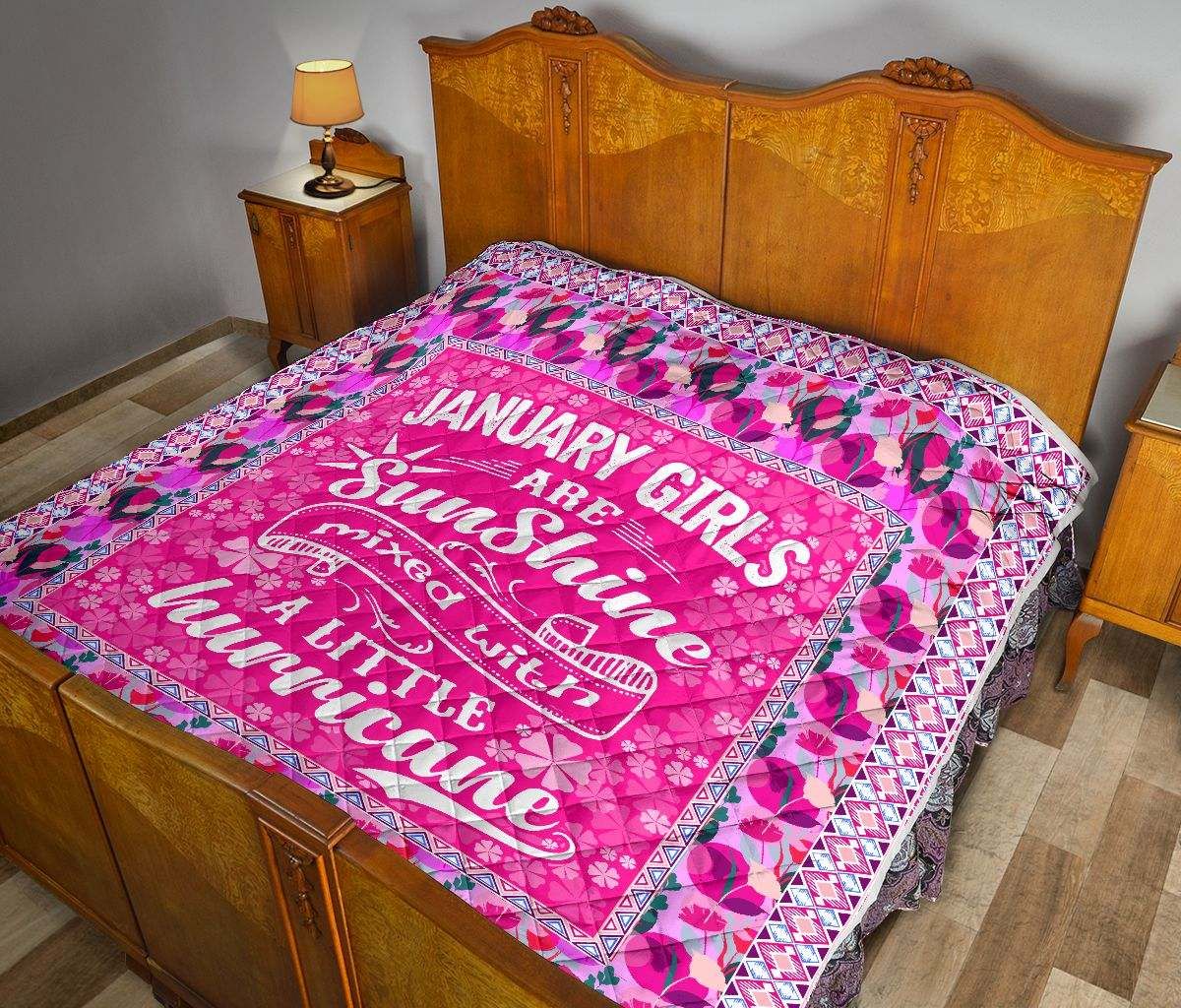 JANUARY GIRLS ARE SUNSHINE MIXED WITH HURRICANE QUILT DHC281111524DD