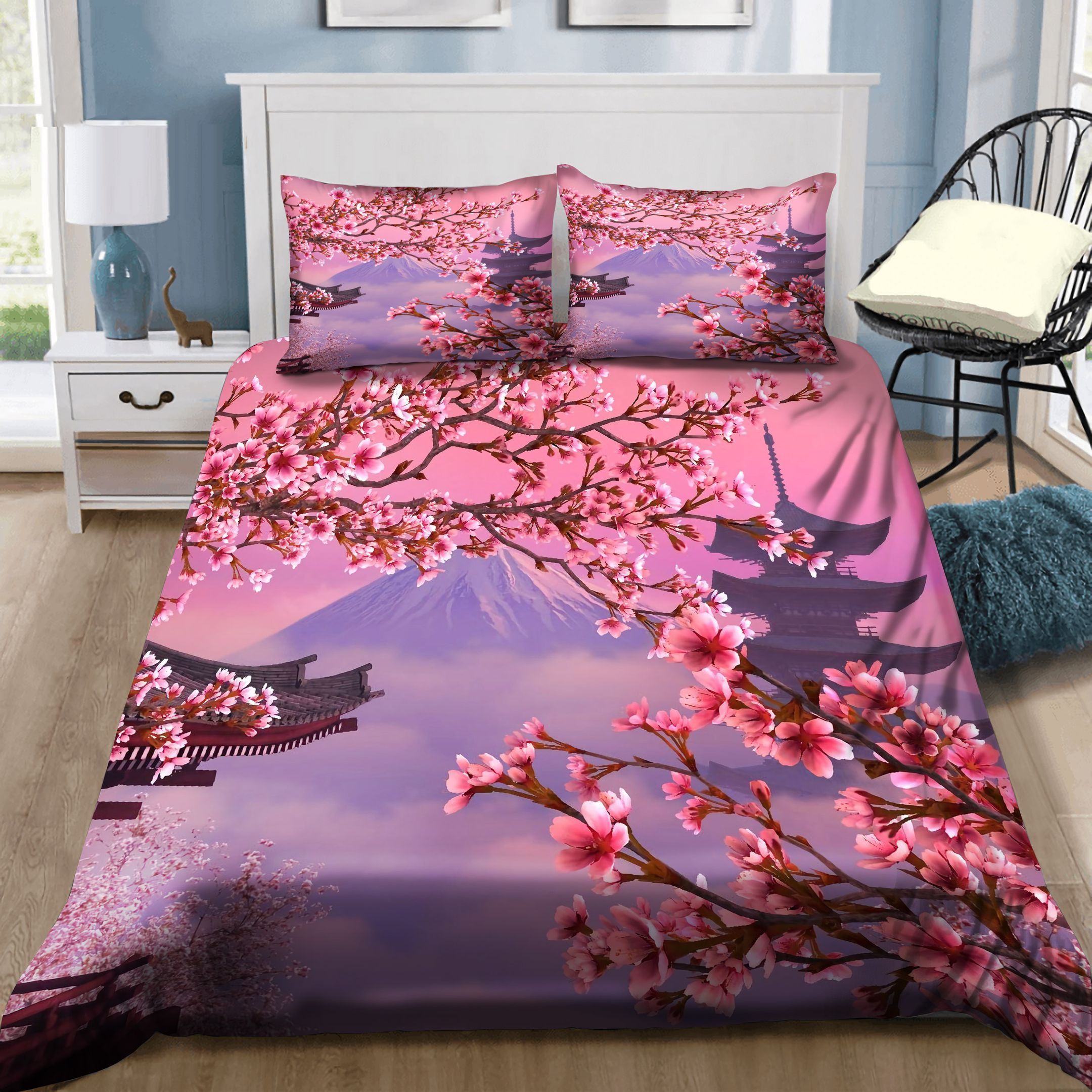 Japanese Cherry Blossom Bedding Set