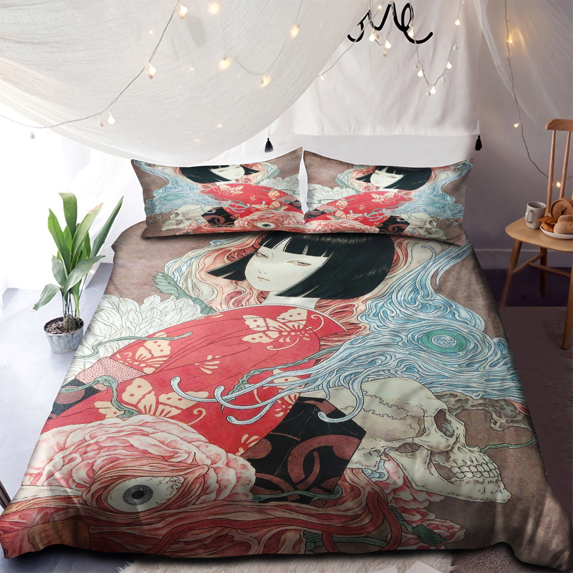 Japanese Horror Bedding Set
