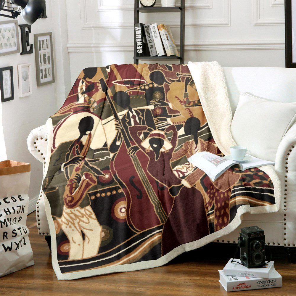 Jazz Sherpa Fleece Blanket