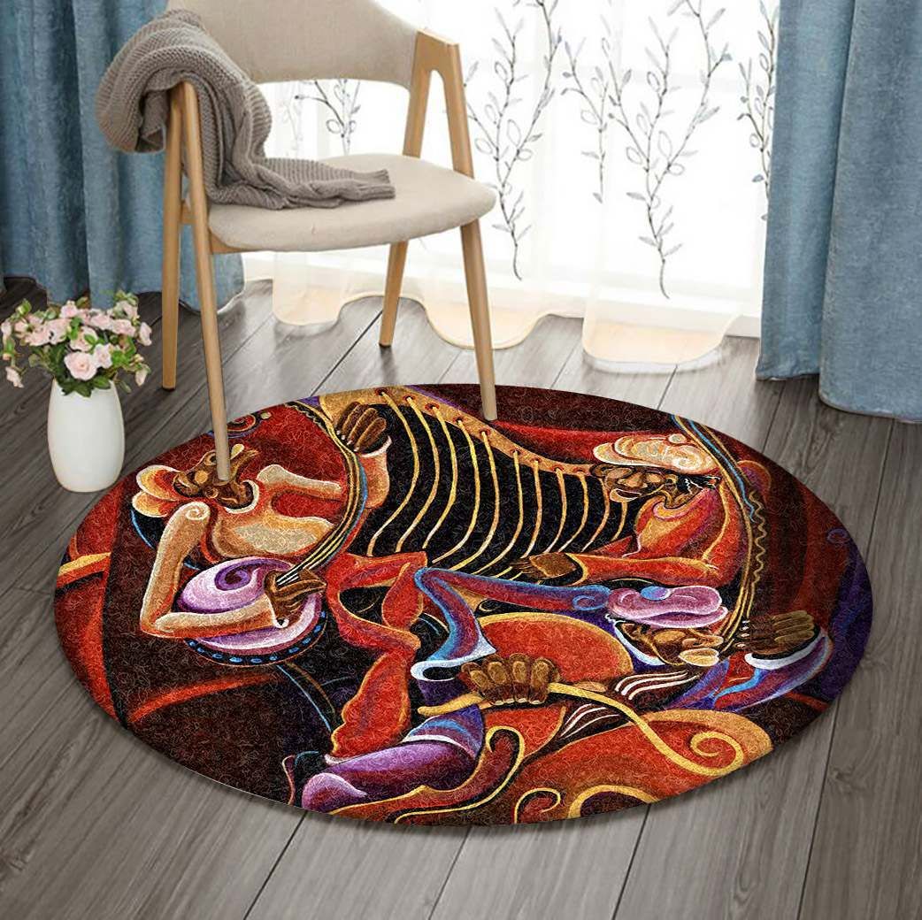 Jazz Paintings Round Carpet