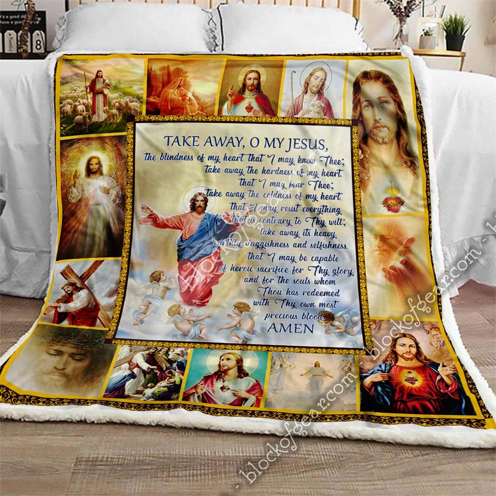 Jesus Amen Sherpa Fleece Blanket