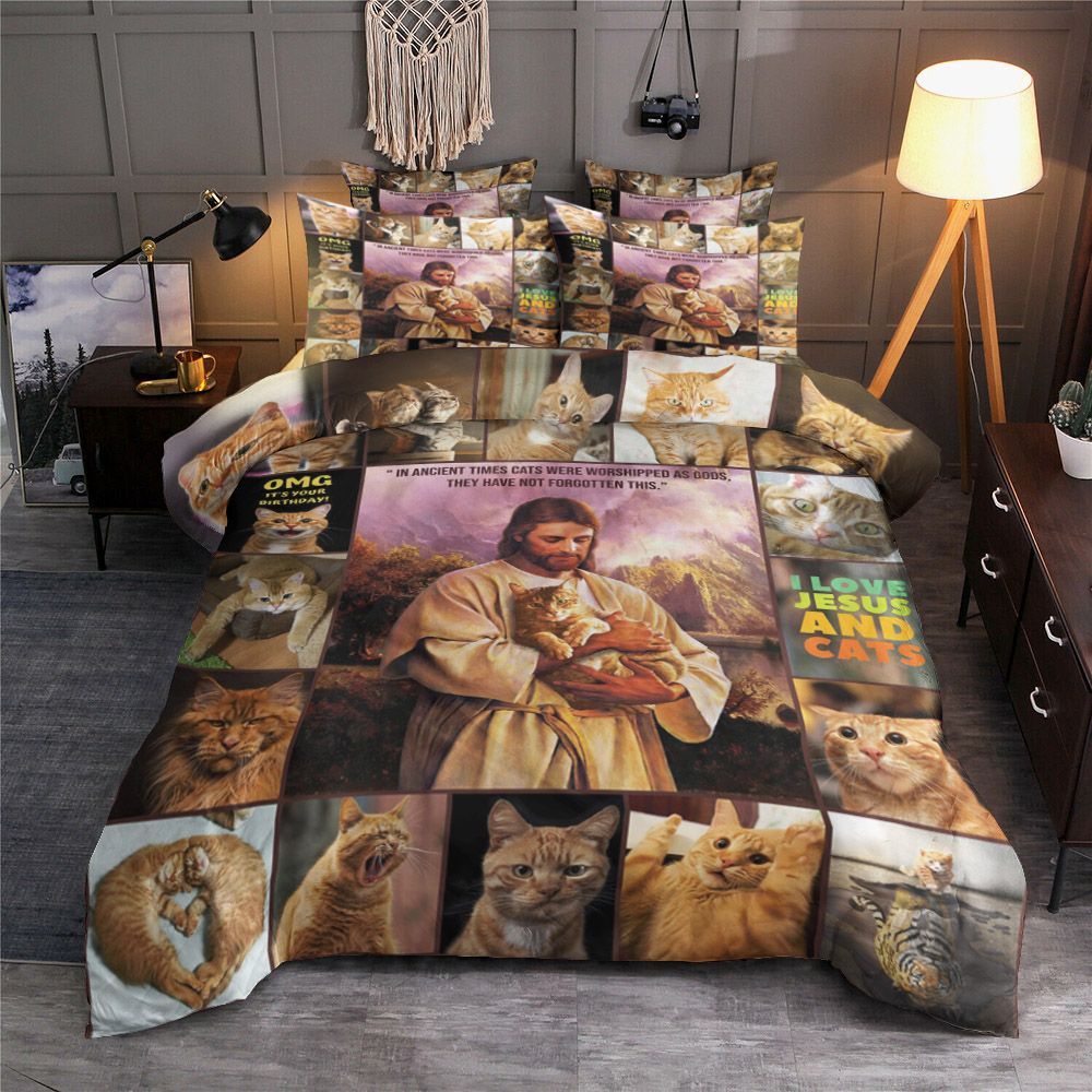 Jesus And Cat Bedding Set