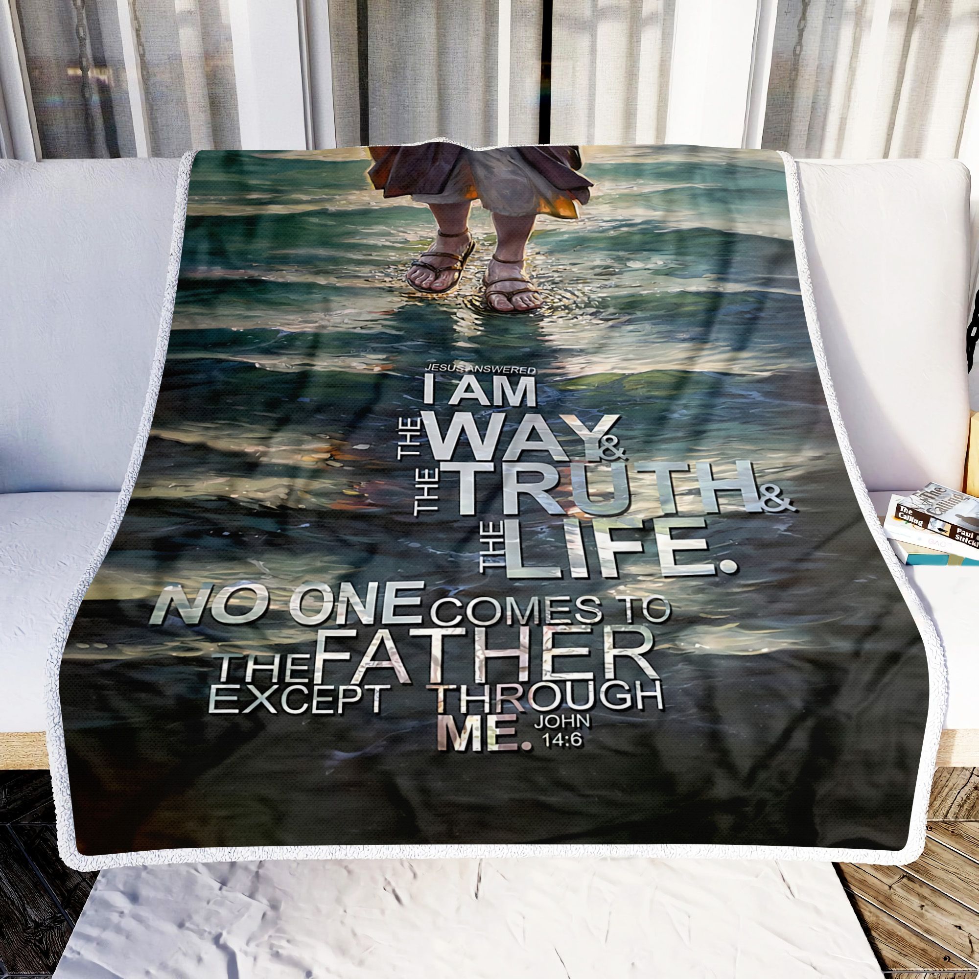 Jesus Answered I Am The Truth The Way And The Life Fleece Blanket