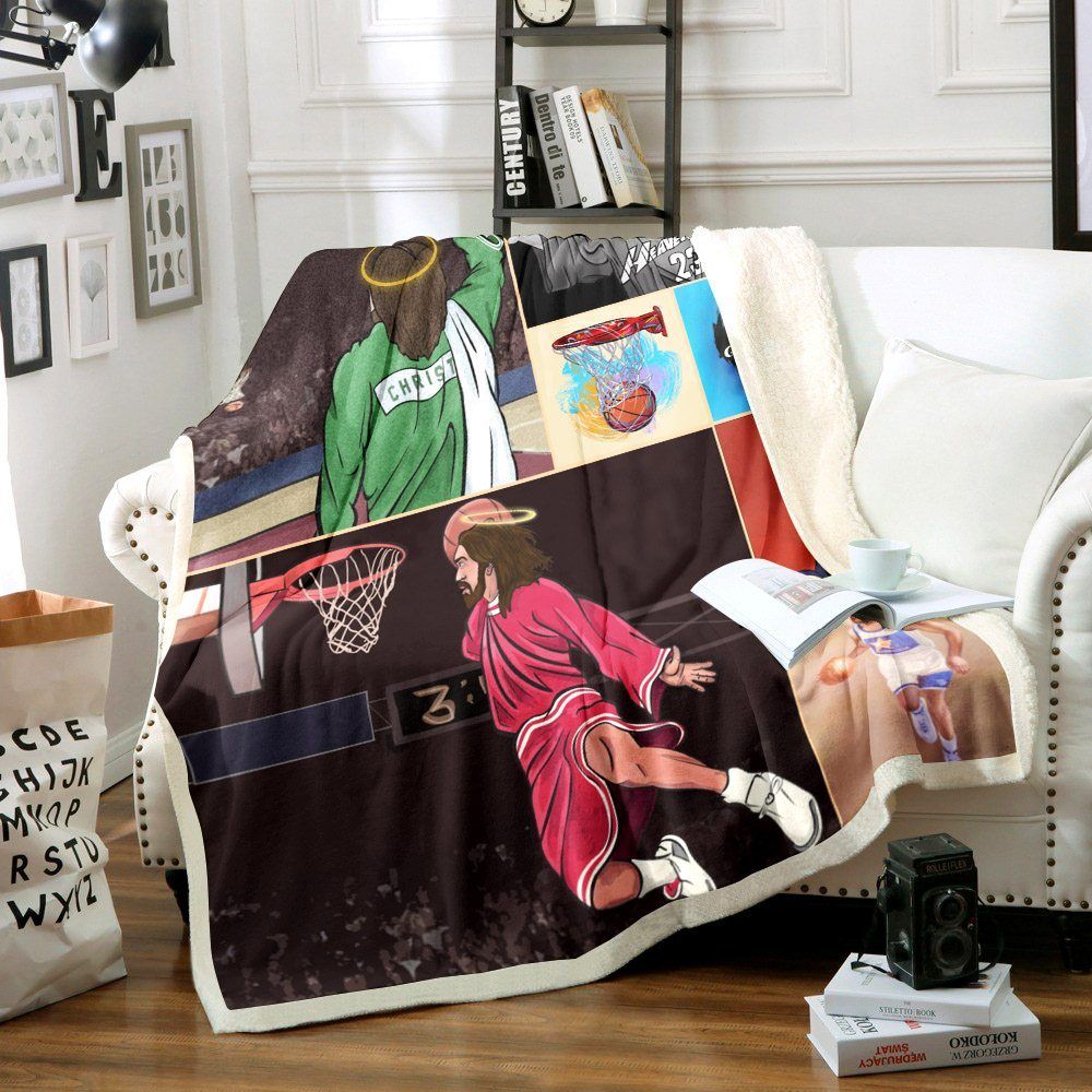 Jesus Basketball Sherpa Fleece