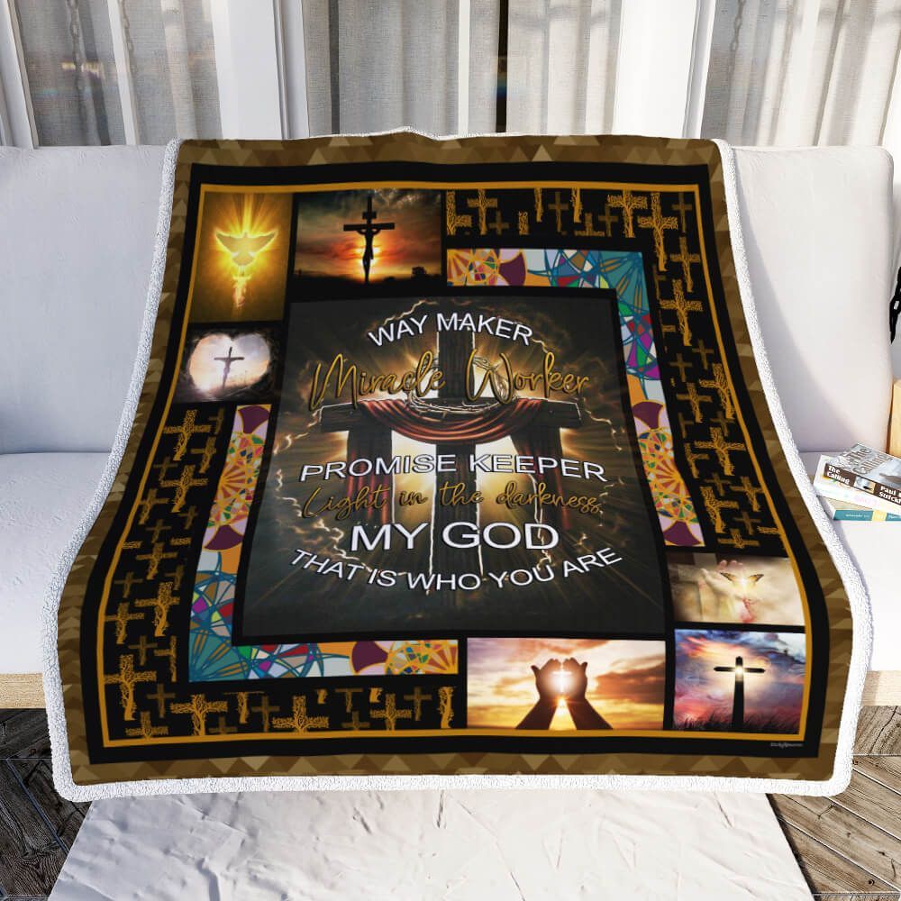 Jesus Christ My God That Is Who You Are Sherpa Fleece Blanket