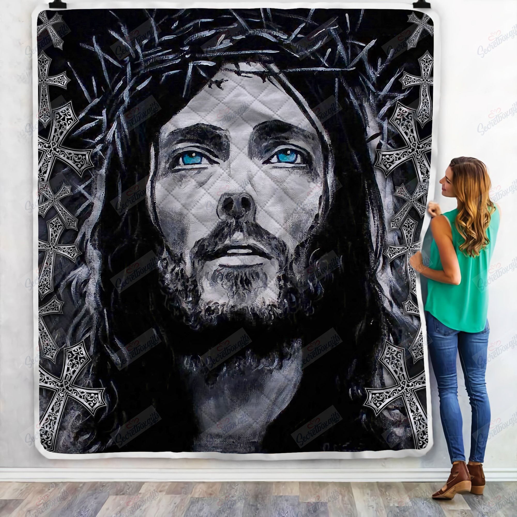 Jesus Christ The God Fleece Blanket