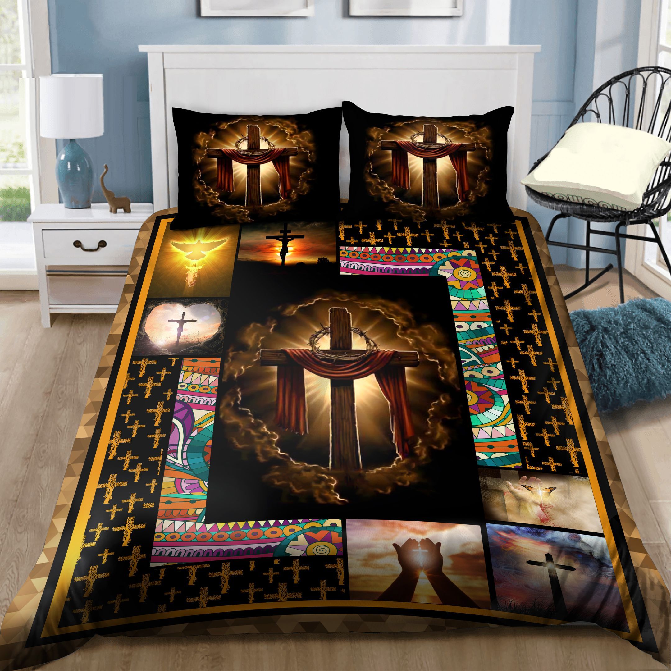 Jesus Cross Bedding Set