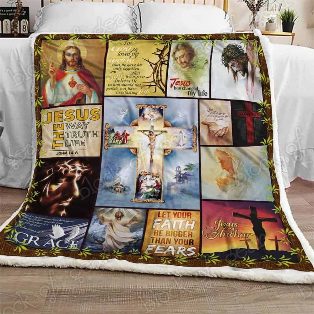 Jesus Has Changed My Life Fleece Blanket