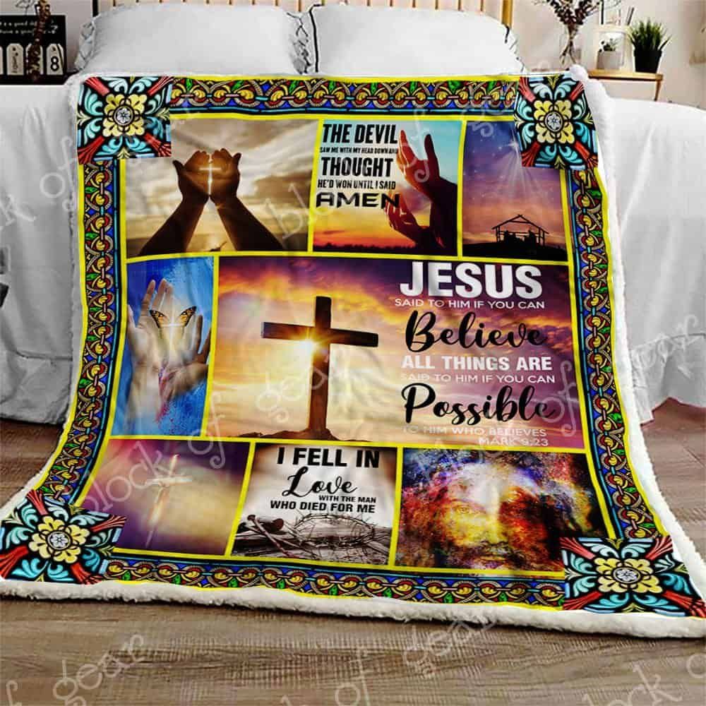 Jesus I Trust You Fleece Blanket