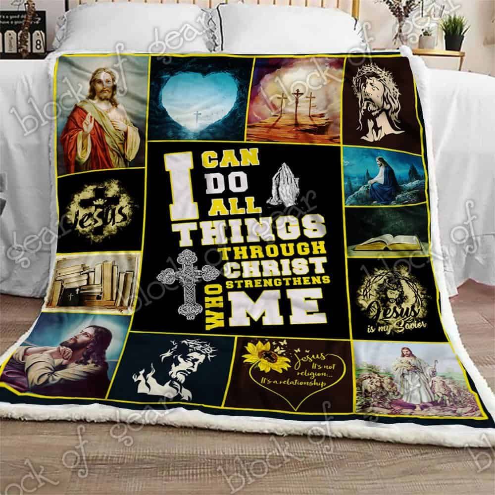 Jesus In My Heart Fleece Blanket