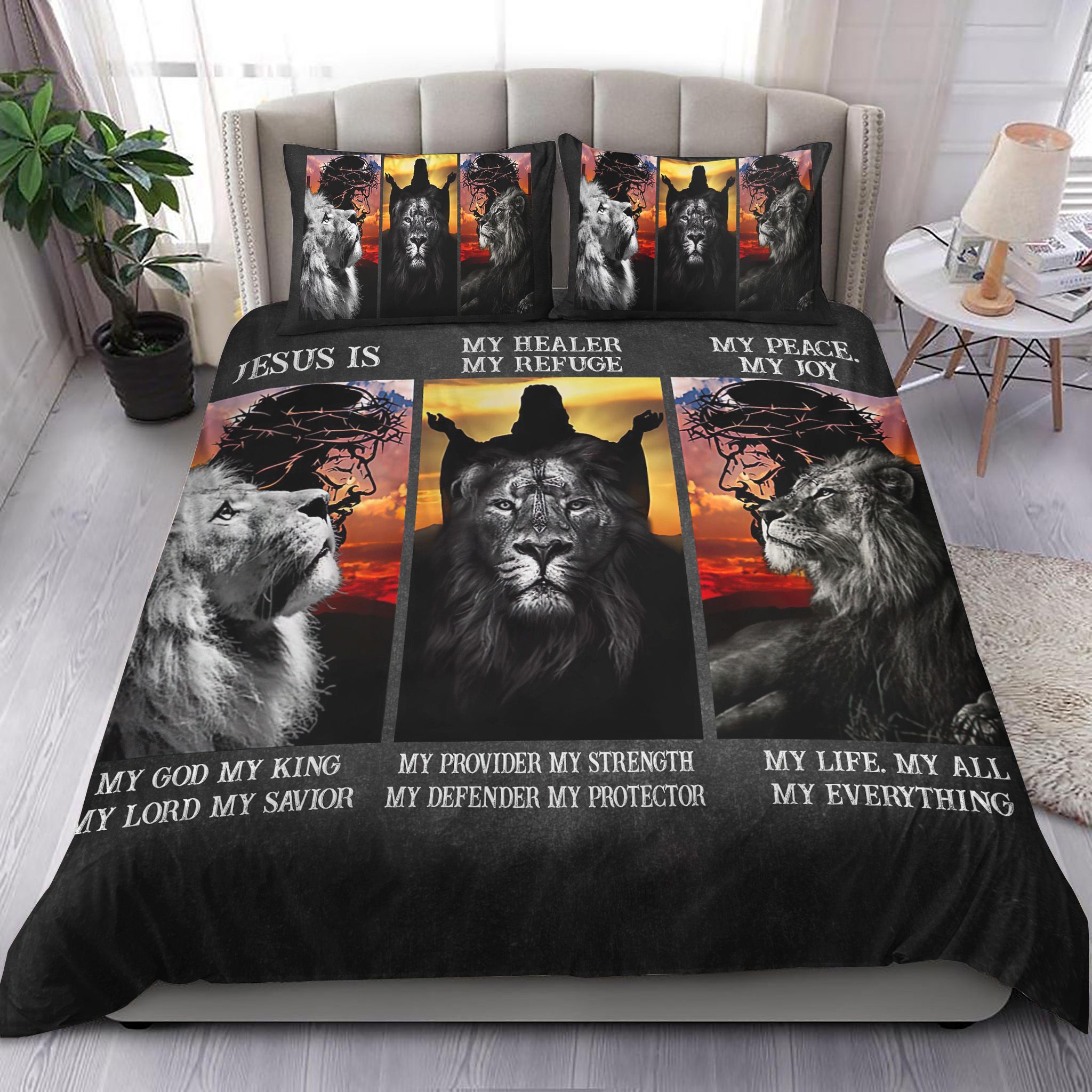 Jesus Is My God My Kind Bedding Set