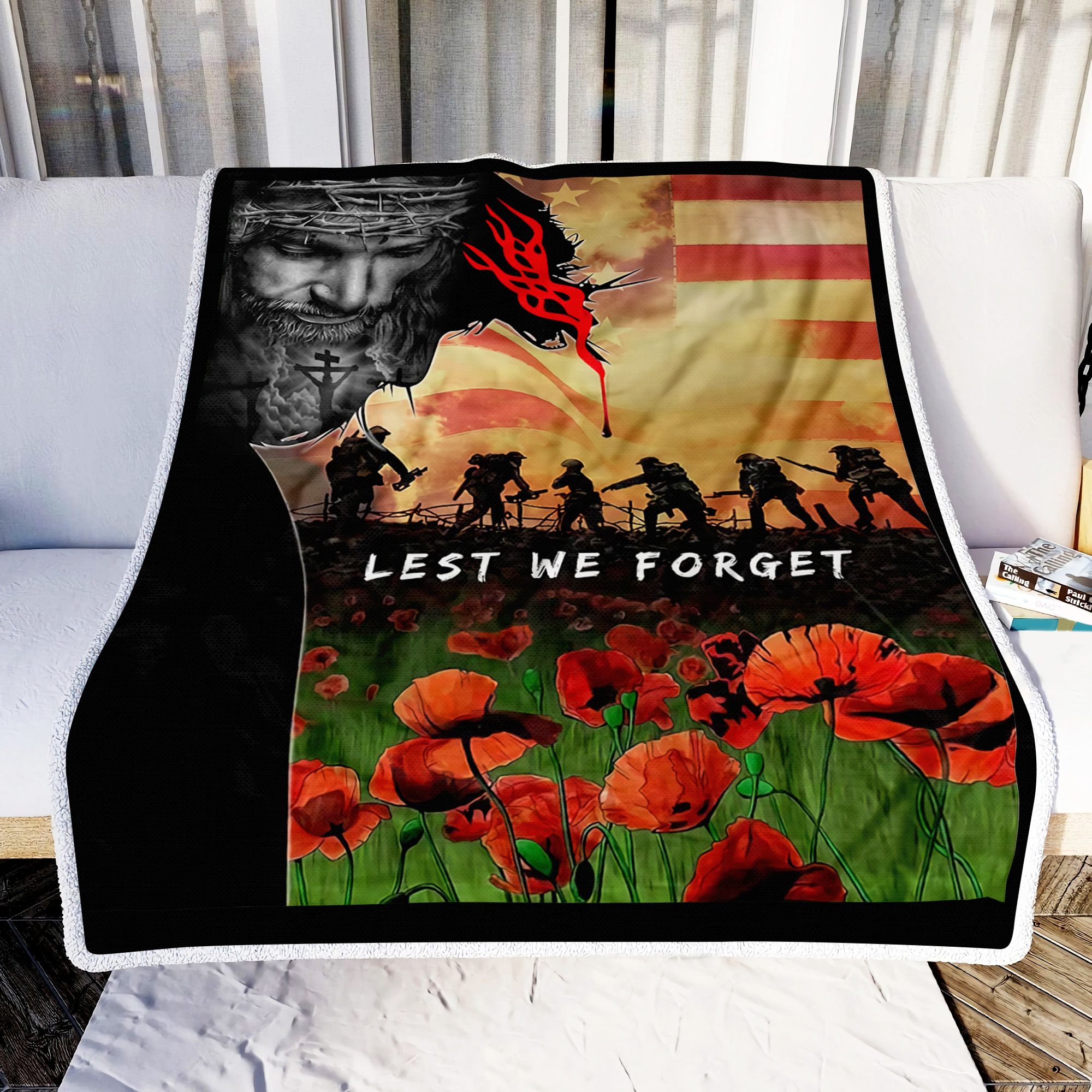 Jesus Lest We Forget Fleece Blanket