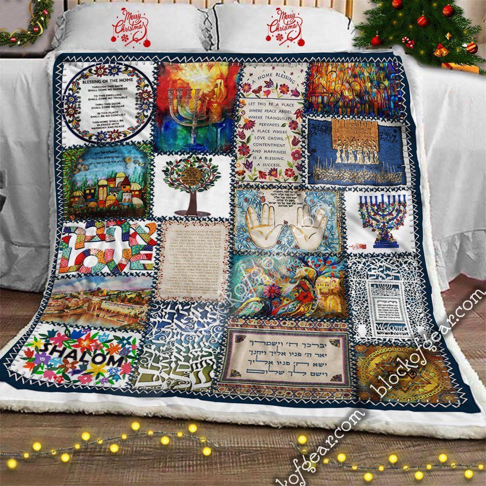 Jewish Blessings Sherpa Fleece Blanket
