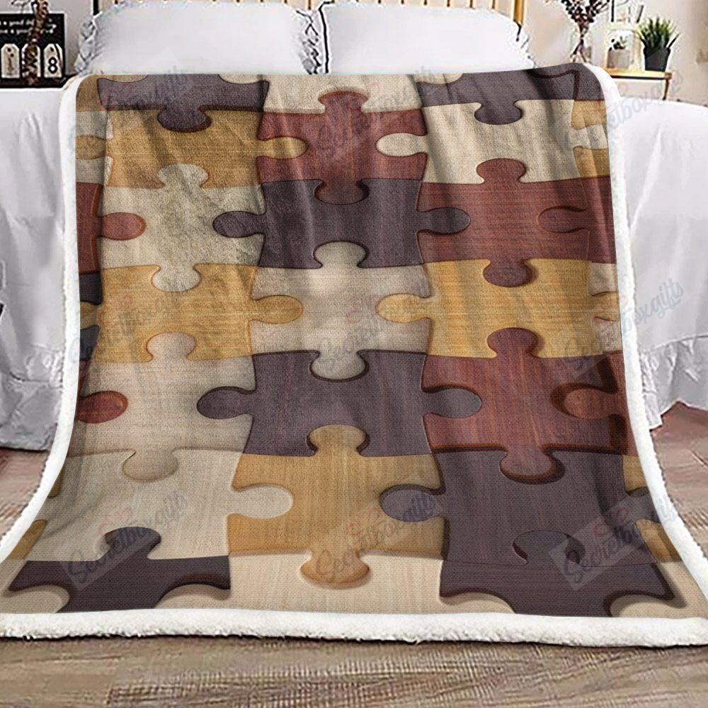 Jigsaw Puzzle Fleece Blanket
