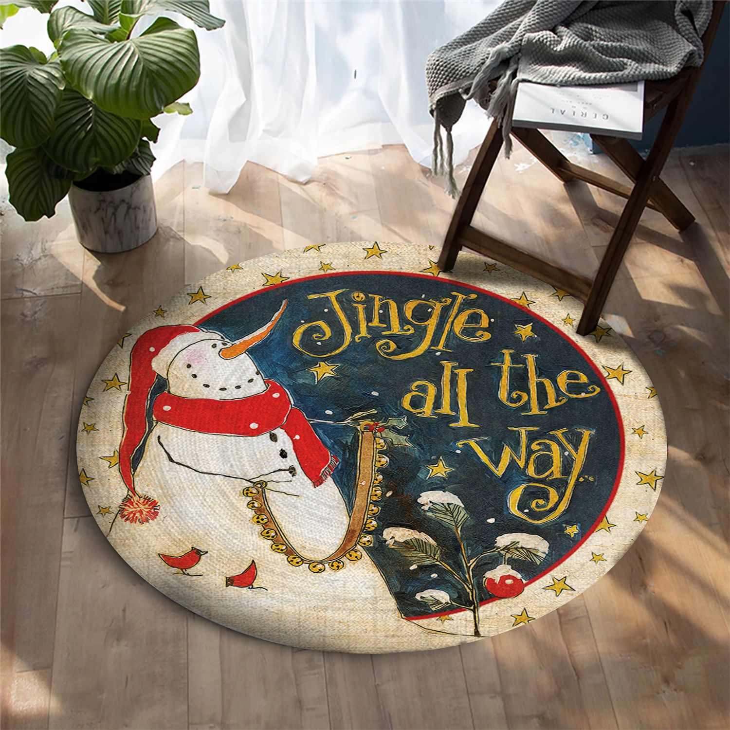 Jingle All The Way Round Carpet