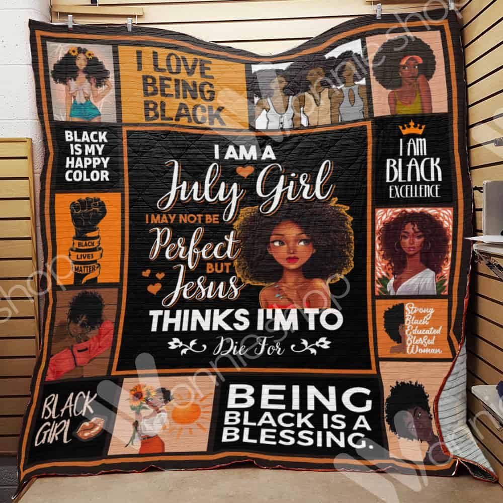 July Black Women Quilt Blanket DHC1002903TD
